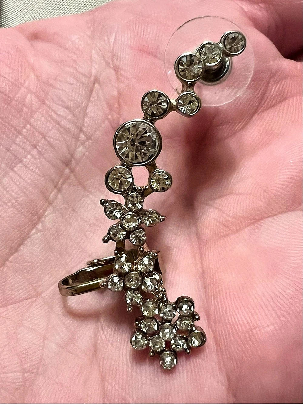Crystal Ear Crawler Earrings